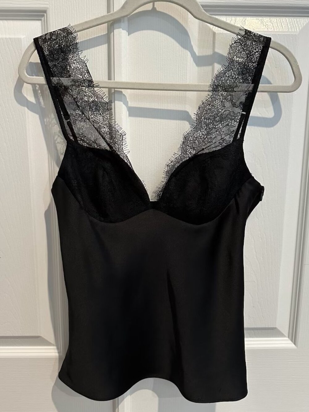 ZARA Black Satin Lace Camisole Top